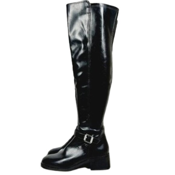 DV by Dolce Vita Womens Elyse Over Knee Buckle Block Heel Boot Size 8.5 - F55 - Picture 2 of 5